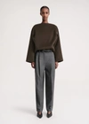 Totême Brown Straight Sweater In Chocolate Melange