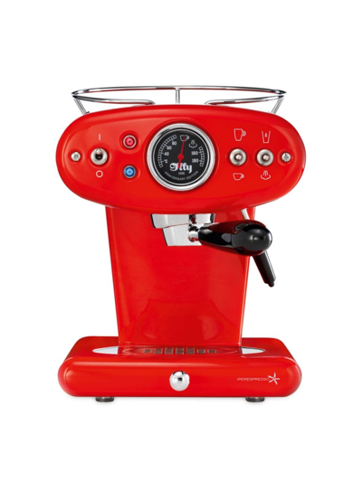 Illy X1 Anniversary E. S.e. & Ground Espresso Machine In Red
