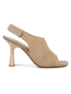 Vince Quest Suede Slingback Sandals In Beige