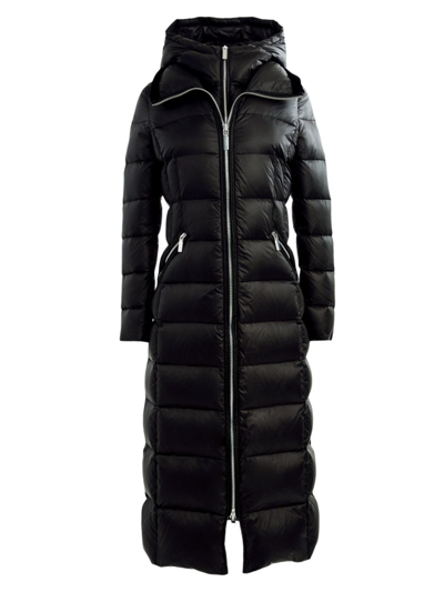 Dawn Levy Women's Greta Long Down Coat In Black