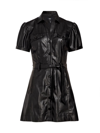 PAIGE WOMEN'S AMINA BELTED FAUX LEATHER MINIDRESS