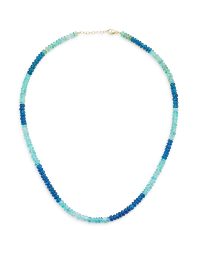 Jia Jia Women's Arizona 14k Yellow Gold & Apatite Beaded Necklace In Blue Green