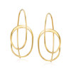 Ross-simons 14kt Yellow Gold Curled Wire Drop Earrings In Gold