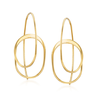 Ross-simons 14kt Yellow Gold Curled Wire Drop Earrings