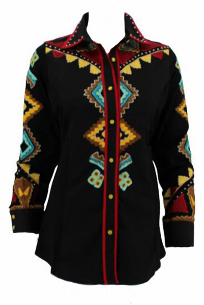 Vintage Collection Women's Wildfire Western Shirt In Black