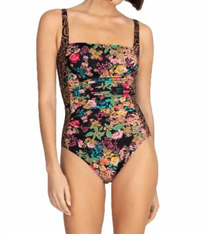Johnny Was Millo Ruched One-piece Swimsuit In Multi