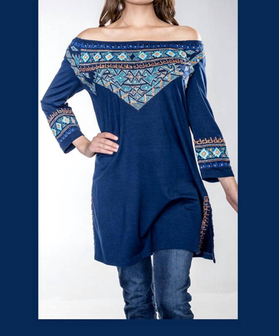 Vintage Collection Sapphire Tunic In Navy In Blue