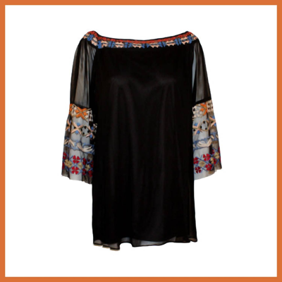 Vintage Collection Women's Tribal Tunic In Black