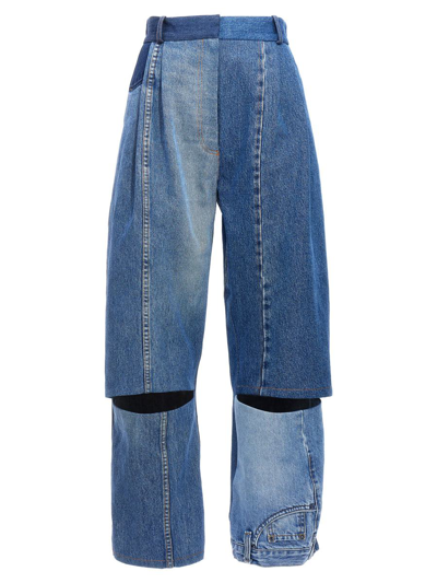A.w.a.k.e. Upcycled Denim Trousers In Blue