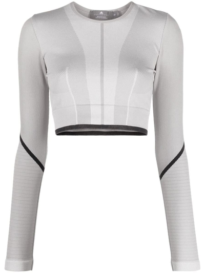 Adidas By Stella Mccartney Sporty Cropped Sweater In Grey