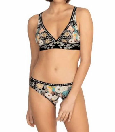 Johnny Was Women's Mila V-neck Floral Bikini Top In Neutral