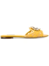 Dolce & Gabbana Women Rainbow Flat Ciabattina Sandalo In Yellow
