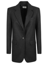 P.a.r.o.s.h Dark Grey Single Breasted Blazer In Anthracite