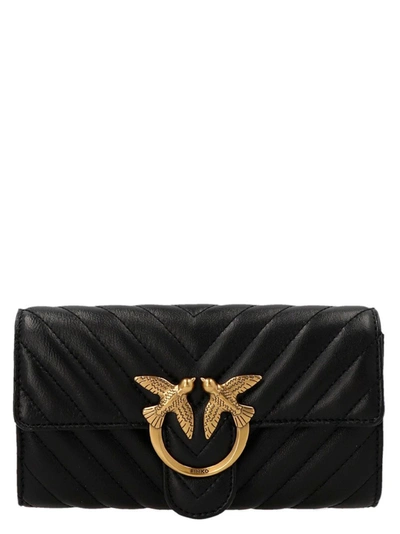 Pinko Love Bag One Wallet Chevron Wallets And Card Holders Black