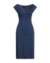 Pinko Woman Midi Dress Navy Blue Size 10 Viscose, Polyamide, Elastane