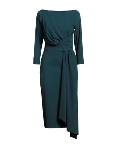 Chiara Boni La Petite Robe Woman Midi Dress Dark Green Size 12 Polyamide, Elastane In Green