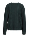 H953 Man Sweater Dark Green Size 46 Merino Wool