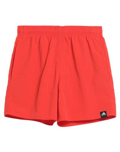 Adidas Originals Adidas Man Swim Trunks Tomato Red Size Xs Polyamide