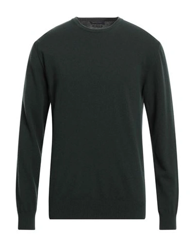 Daniele Fiesoli Man Sweater Dark Green Size Xxl Merino Wool, Cashmere In Green