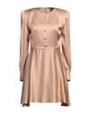 Maria Vittoria Paolillo Mvp Woman Mini Dress Beige Size 6 Viscose, Elastane In Beige