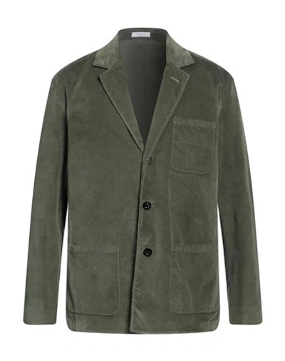 Boglioli Man Suit Jacket Military Green Size 40 Cotton In Green