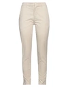 People (+)  Woman Pants Ivory Size 4 Cotton, Elastane In White