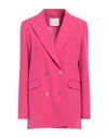 Gaelle Paris Gaëlle Paris Woman Blazer Fuchsia Size 6 Polyester, Elastane In Pink