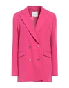 Gaelle Paris Gaëlle Paris Woman Blazer Fuchsia Size 6 Polyester, Elastane In Magenta