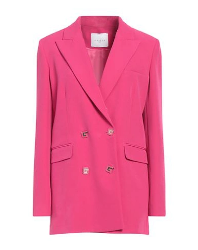 Gaelle Paris Gaëlle Paris Woman Blazer Fuchsia Size 6 Polyester, Elastane In Pink