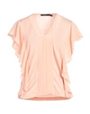 Seventy Sergio Tegon Seventy Venezia Woman T-shirt Blush Size 10 Lyocell, Cotton In Pink