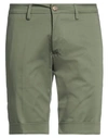 Bulgarini Man Shorts & Bermuda Shorts Military Green Size 30 Cotton