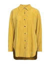 Salvatore Santoro Woman Shirt Mustard Size 6 Ovine Leather In Yellow