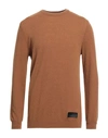 Dondup Man Sweater Camel Size 40 Wool, Polyamide, Cashmere In Beige