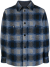Isabel Marant Marant Kervon Checkered Overshirt In 蓝色