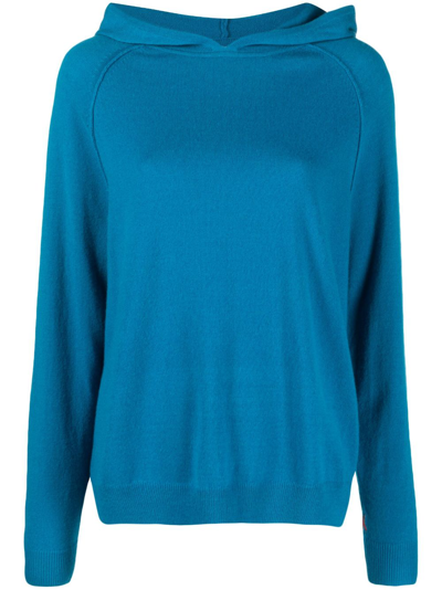 Chinti & Parker Long-sleeve Jersey-fleece Hoodie In Blue
