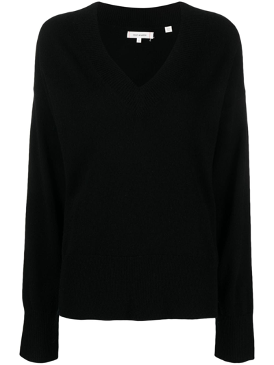 Chinti & Parker V-neck Knitted Jumper In Black
