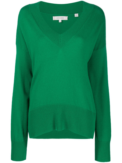 Chinti & Parker V-neck Knitted Jumper In Green