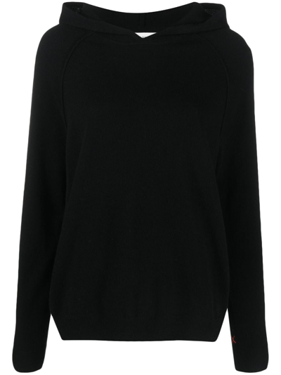 Chinti & Parker Long-sleeves Jersey-fleece Hoodie In Black