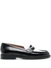 Claudie Pierlot Two-tone Design Leather Loafers In Divers