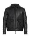 The Jack Leathers Man Jacket Black Size 40 Soft Leather In Black