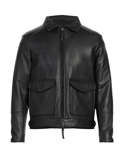 The Jack Leathers Man Jacket Black Size 40 Soft Leather
