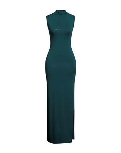 Mangano Woman Long Dress Deep Jade Size 8 Cotton In Green