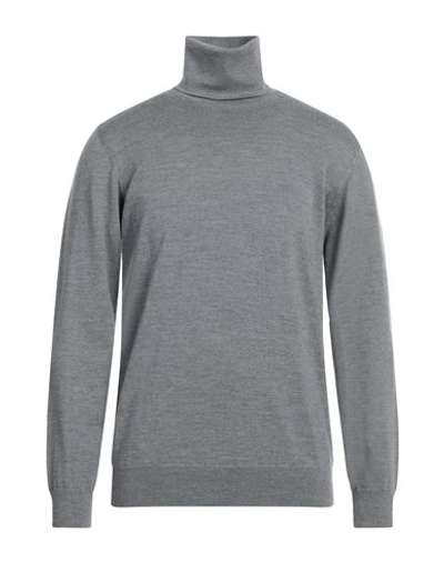 Alpha Studio Man Turtleneck Grey Size 46 Merino Wool In Sage Green