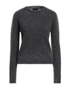 Roberto Collina Woman Sweater Lead Size M Mohair Wool, Wool, Nylon, Elastane In Grey