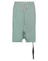 Rick Owens Drkshdw Drkshdw By Rick Owens Man Shorts & Bermuda Shorts Sage Green Size S Cotton, Elastane