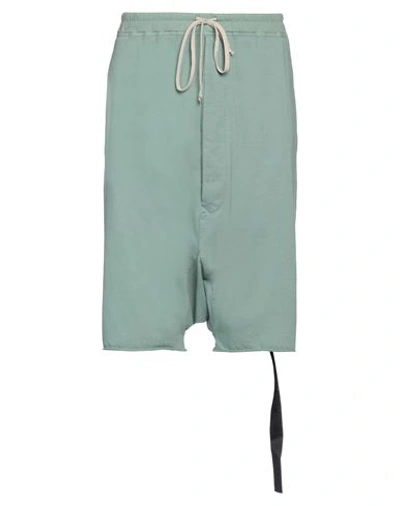 Rick Owens Drkshdw Drkshdw By Rick Owens Man Shorts & Bermuda Shorts Sage Green Size S Cotton, Elastane In Sage Green