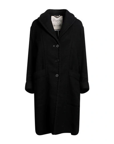 High Woman Coat Midnight Blue Size L Virgin Wool, Hemp, Nylon, Cotton