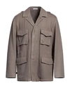 Boglioli Man Coat Dove Grey Size 40 Wool, Polyester