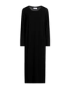 Soallure Midi Dresses In Black
