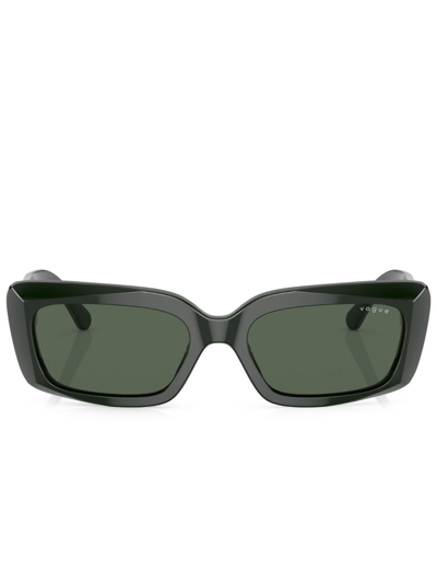 Vogue Eyewear Rectangle Frame Tinted Sunglasses In Black